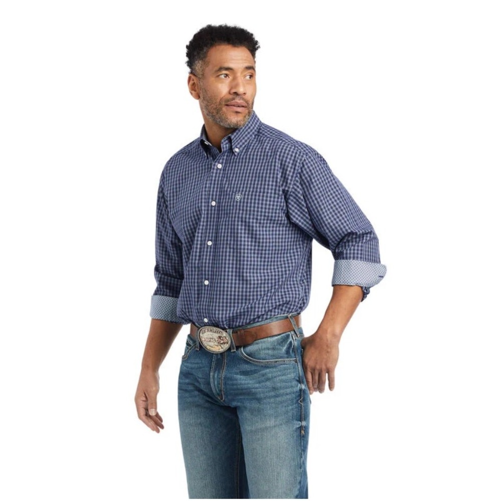 Men's Ariat Wrinkle Free Immanuel Fitted Shirt Size Small